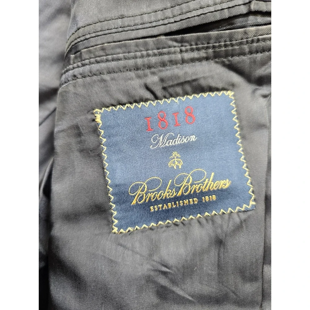 Brooks Brothers Loro Piana Blazer Mens 43R 42 Navy Blue Wool‎ 1818 Madison Fit